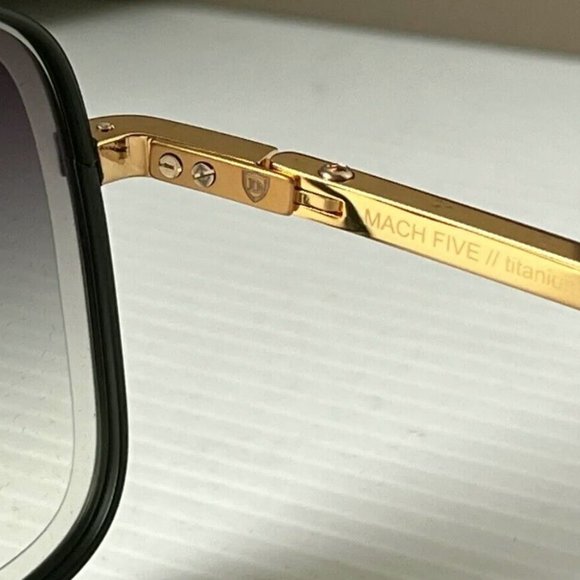 DITA Mach Five DRX 2087-A Matte Black Yellow Gold / Gray Gradient Sunglasses - Picture 5 of 8